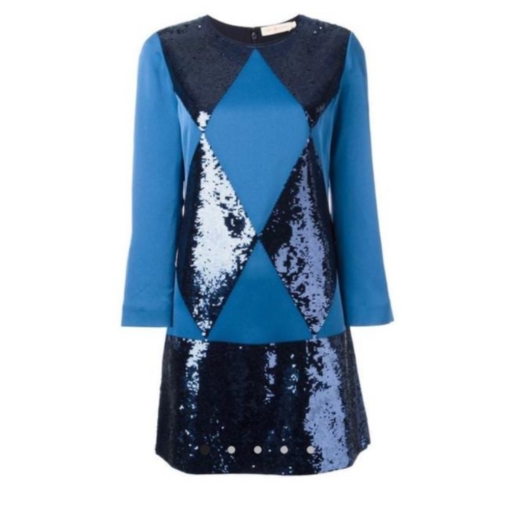 TORY BURCH Navy Sequin Mini Cocktail Dress NWT 2 - Picture 9 of 9